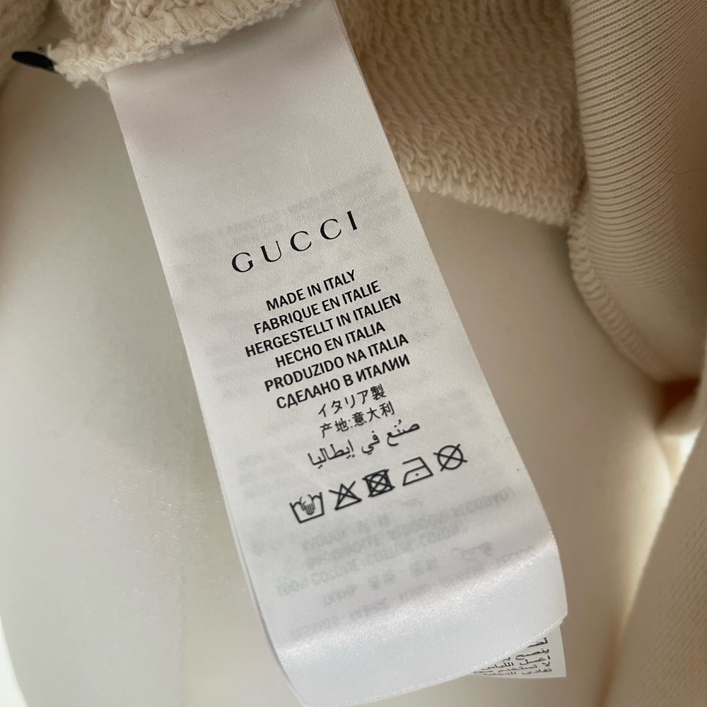 Unisex Gucci Tiger Loved Print Beige Hoodie Sweatshirt - Picture 4 of 4